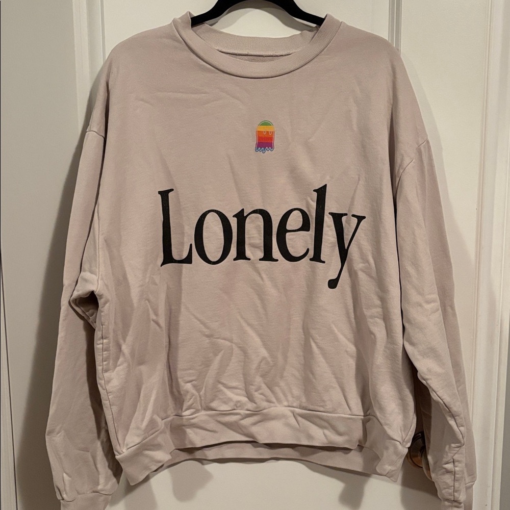 Lonely Ghost Beige Sweatshirt